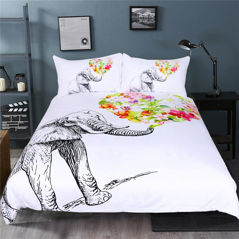 HomeGoods Boho Indian Elephant Duvet Cover Set Wayfair.ca